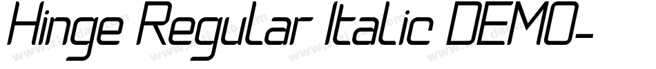 Hinge Regular Italic DEMO字体转换